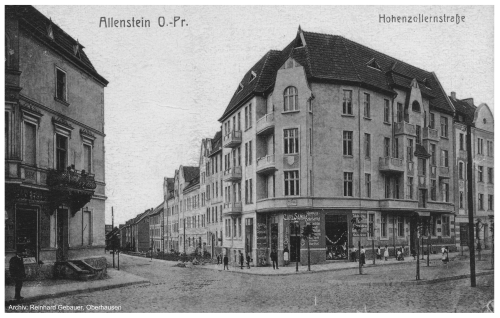 Allenstein Ostpreußen, Hohenzollernstraße- source Reinhard Gebauer, Oberhausen