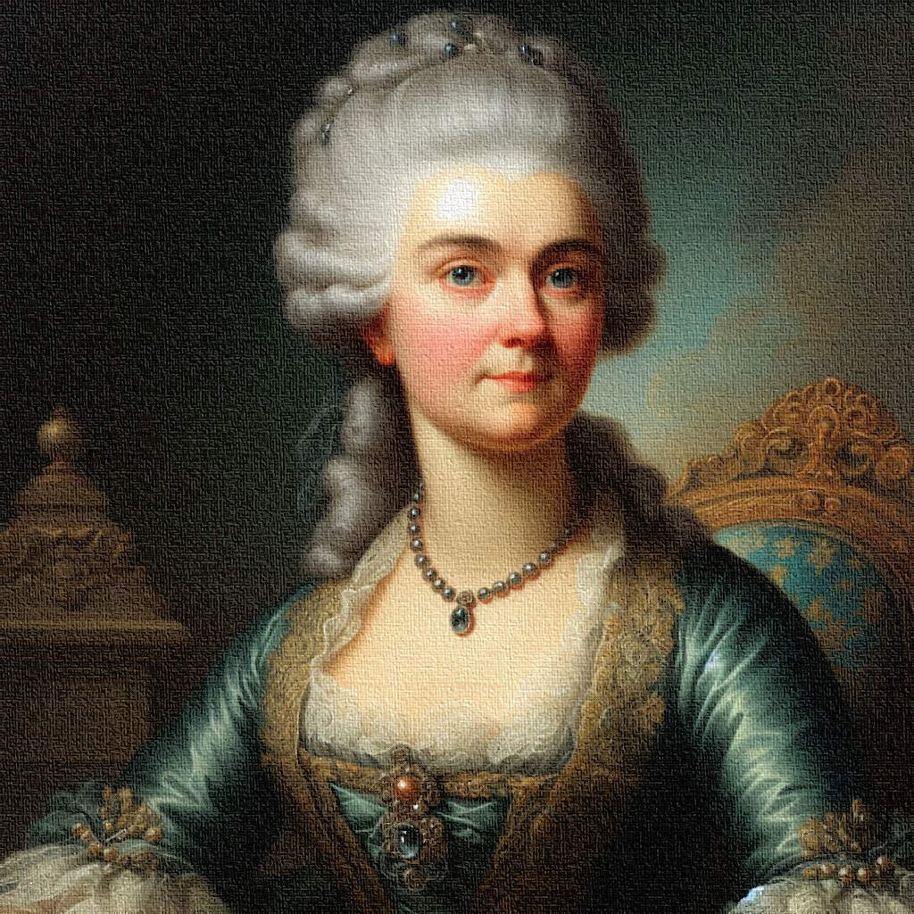 An early 18th century Quebec portrait of a woman in her later years, inspired by the description of Hélène Desportes