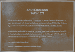 Andre Robidou Plaque