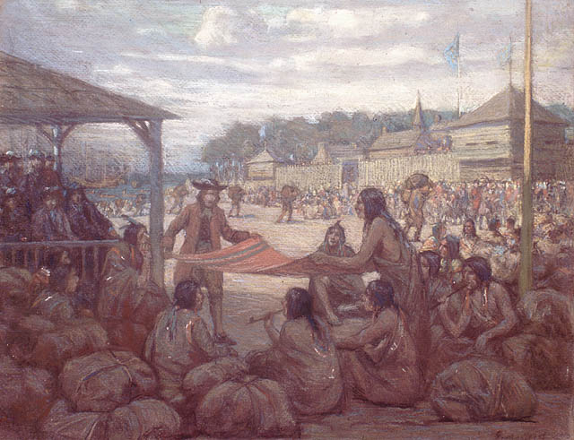 The Fur Traders at Montreal Credit: Library and Archives Canada, Acc. No. 1990-329-1 Copyright: Expired