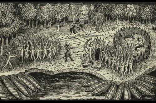 Defeat Of Iroquois By Champlain This media file is in the public domain in the United States. This applies to U.S. works where the copyright has expired, often because its first publication occurred prior to January 1, 1930, and if not then due to lack of notice or renewal. See this page for further explanation.