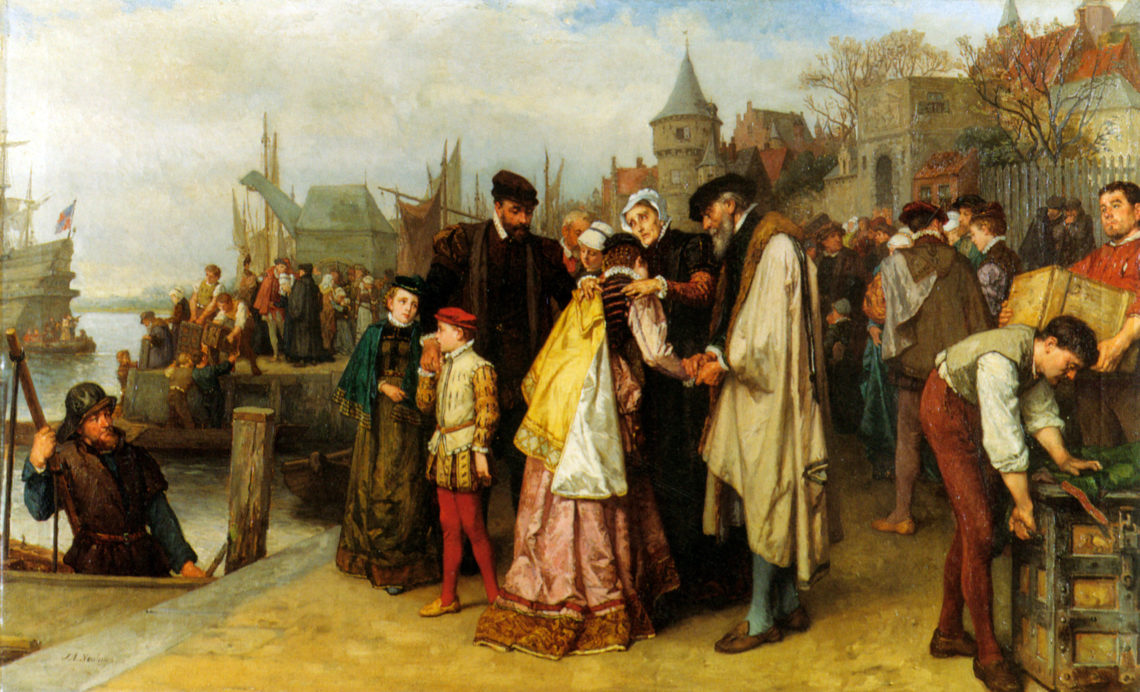 Emigration-of-the-Huguenots-1566-by-Jan-Antoon-Neuhuys