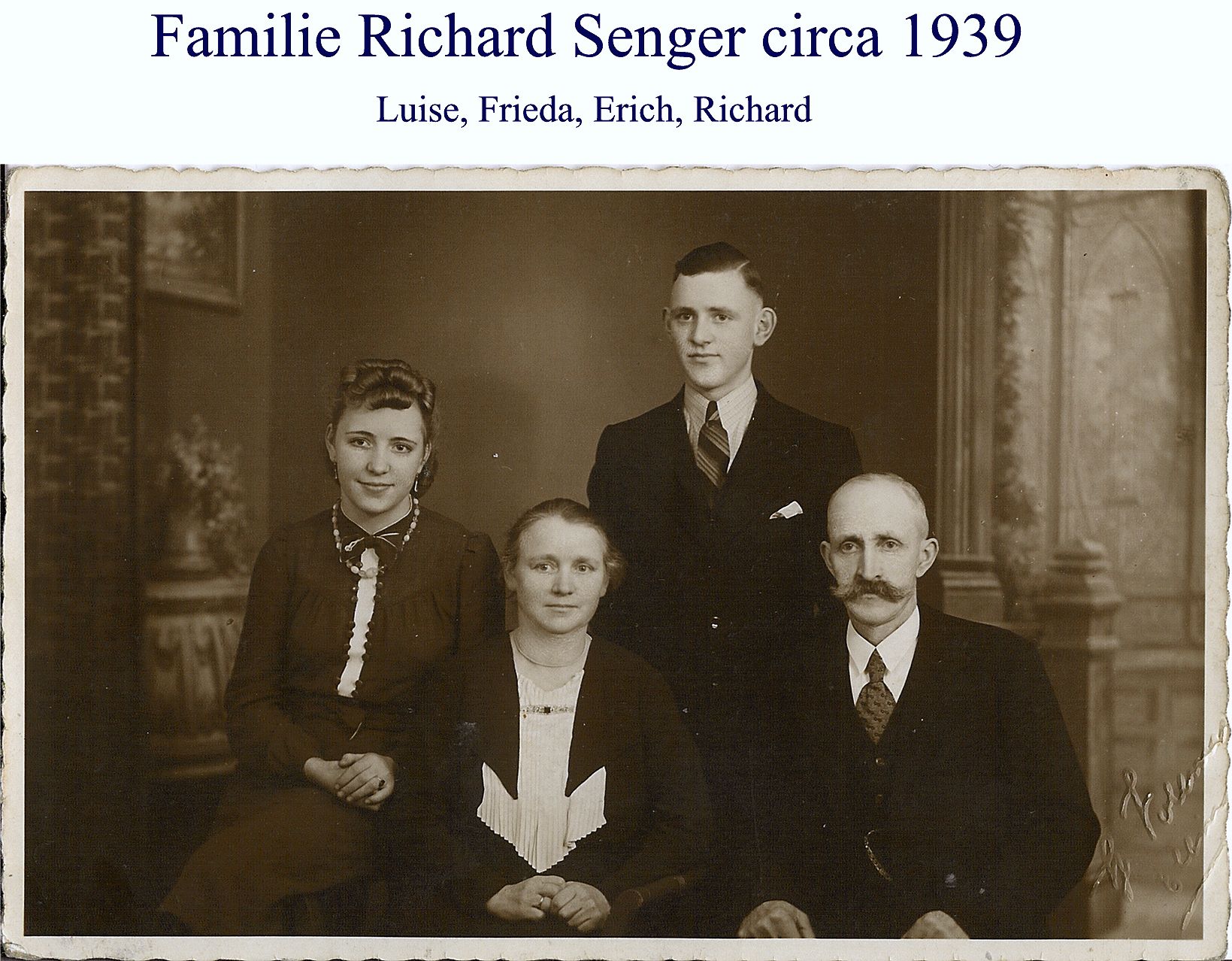 Familie Richard Senger um 1939