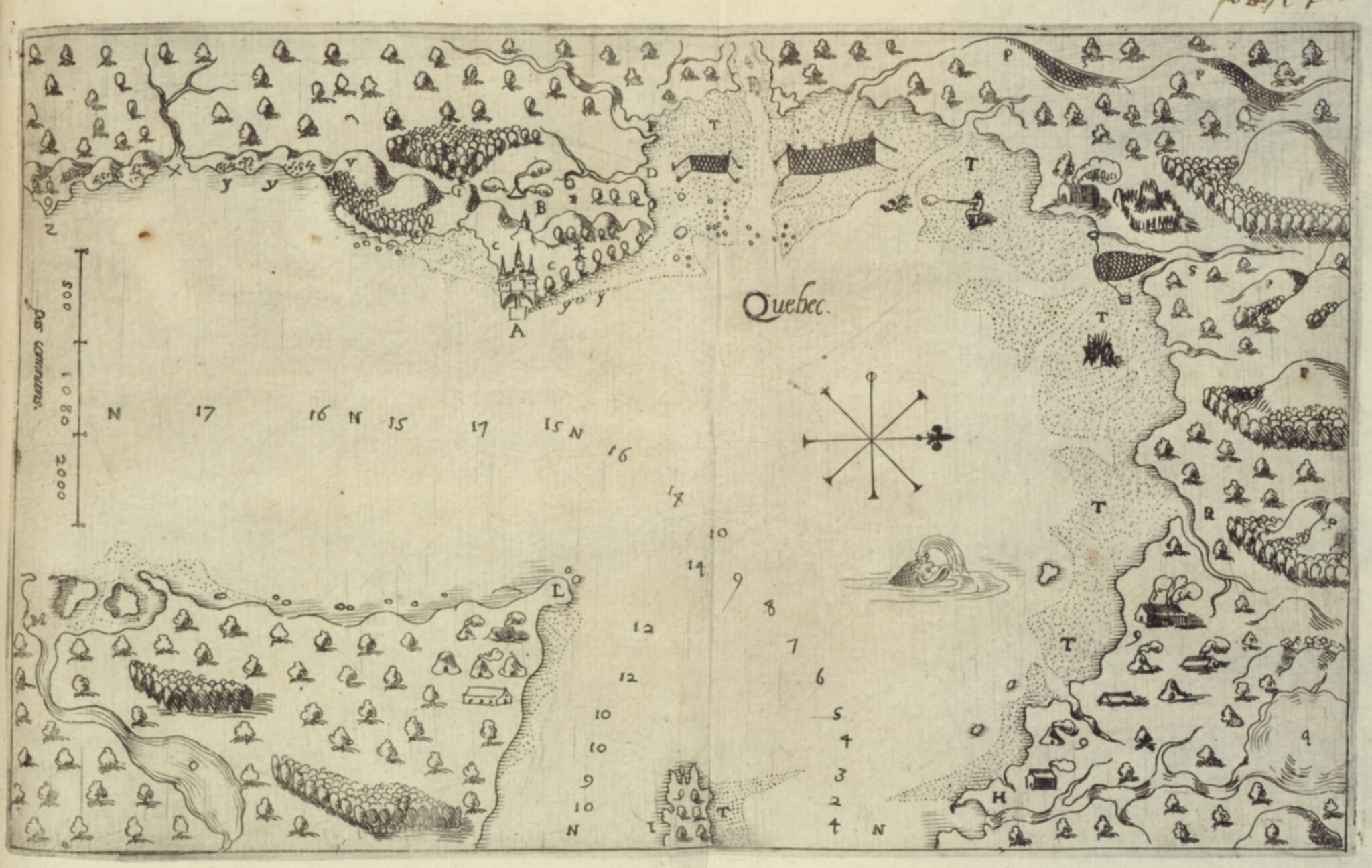 Map of Quebec City, 1608 (Library and Archives Canada, C-129201)
