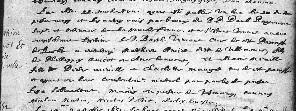 Marriage: Marie Miville & Mathieu Amyot Marie Miville 1650