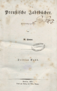 Prussian Yearbook-cover